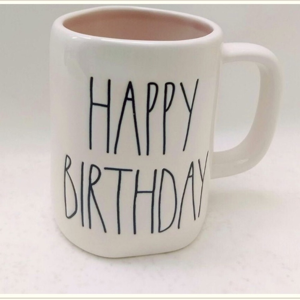 NEW Rare Rae Dunn HAPPY BIRTHDAY coffee mug, great gift for Rae Dunn Fanatics!